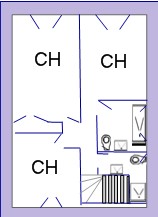 Sea front view Villa rental saint-Raphael cte d'azur Esterel,plan of the first floor of the sea front villa rental Esterel