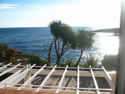 Sea front view Villa rental saint-Raphael cte d'azur Esterel,the view from the second bedroom of the sea front villa rental Esterel